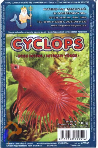 Zoo King fagyasztott vörös cyclops bliszteres 100g
