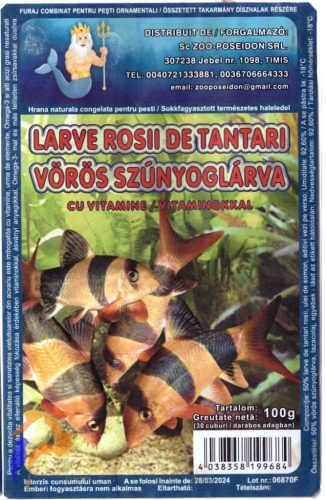 Zoo King fagyasztott vörös szúnyoglárva bliszteres 100g