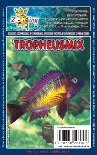 Zoo King fagyasztott tropheus mix bliszteres 100g