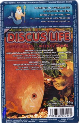 Zoo King fagyasztott discus life intenzív vörös bliszteres 100g