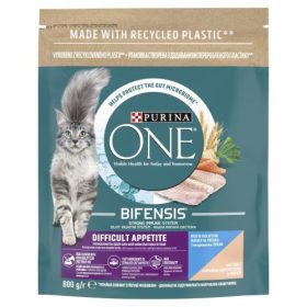   Purina One Bifensis Difficult Appetite száraz macskaeledel - tőkehal, pisztráng válogatós macskáknak 800 g