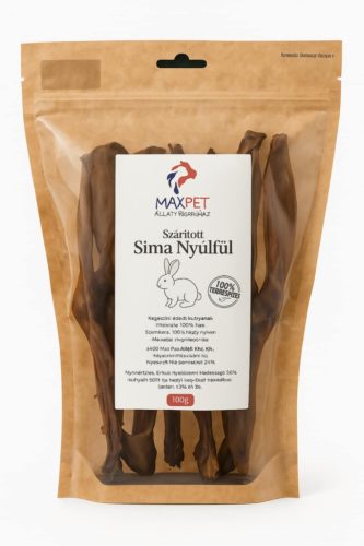 MaxPet szárított sima Nyúlfül 100g