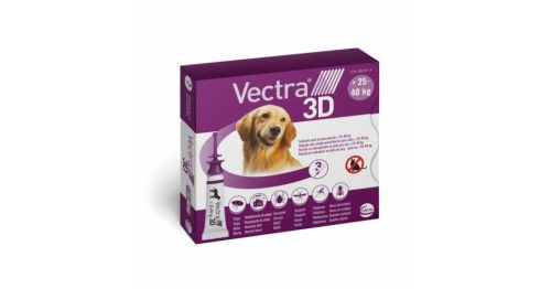 Vectra 3D rácsepegtető oldat 25-40kg közötti kutyáknak 3db