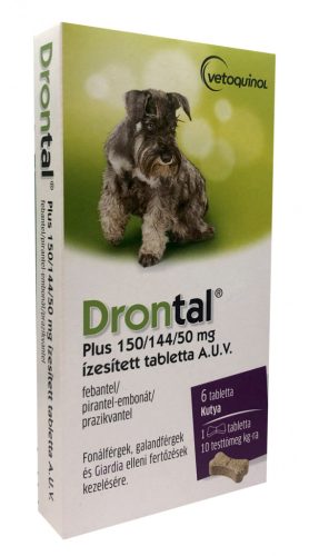 Drontal Plus 150/144/50 mg ízesített tabletta 6db